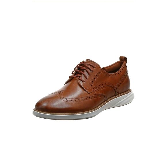 Cole Haan Grand Evolution Wingtip Oxfords Men's Sz 13M Brown Cognac Leather